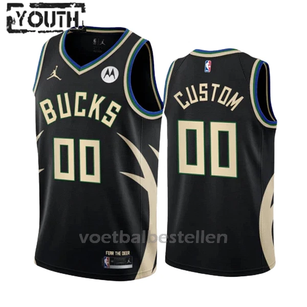 Milwaukee Bucks NBA Shirt Statement Edition Swingman 23/24 Kinderen Zwart