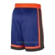 New York Knicks Shorts City Edition Swingman Blauw