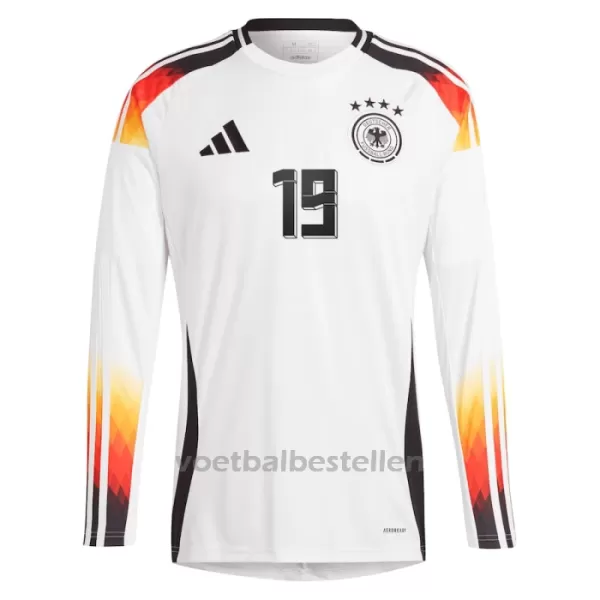 Duitsland Leroy Sané 19 Thuisshirt EK 2024 Lange Mouwen