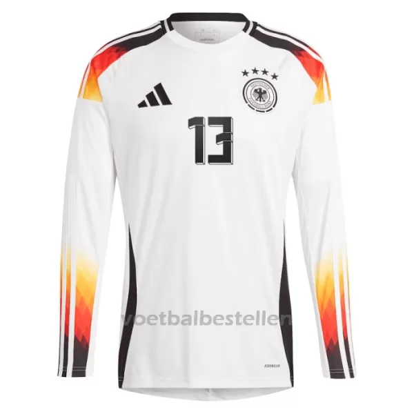 Duitsland Thomas Müller 13 Thuisshirt EK 2024 Lange Mouwen