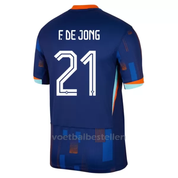 Nederland Frenkie de Jong 21 Uitshirt EK 2024