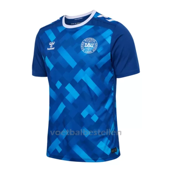 Denemarken Doelman Shirt EK 2024 Blauw