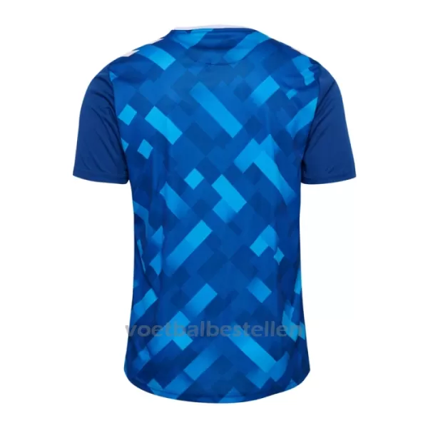 Denemarken Doelman Shirt EK 2024 Blauw