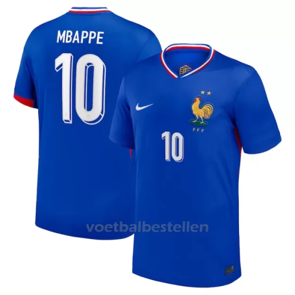 Frankrijk Kylian Mbappé 10 Thuisshirt EK 2024