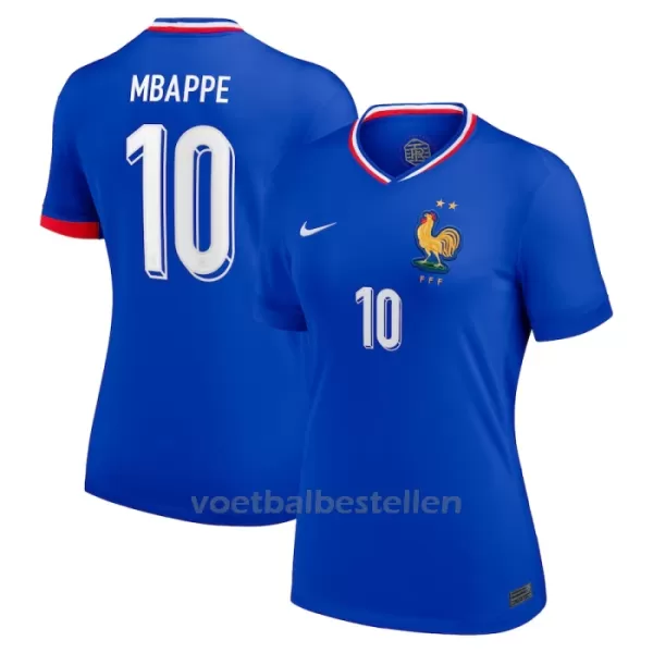 Frankrijk Kylian Mbappé 10 Thuisshirt Vrouwen EK 2024