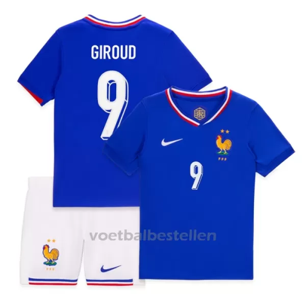 Frankrijk Olivier Giroud 9 Thuistenue Kinderen EK 2024