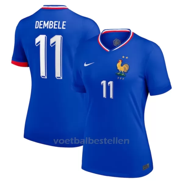 Frankrijk Ousmane Dembélé 11 Thuisshirt Vrouwen EK 2024