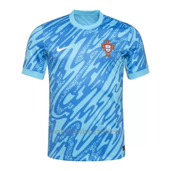 Portugal Doelman Shirt EK 2024 Blauw