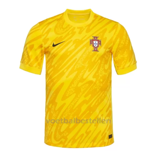 Portugal Doelman Shirt EK 2024 Geel