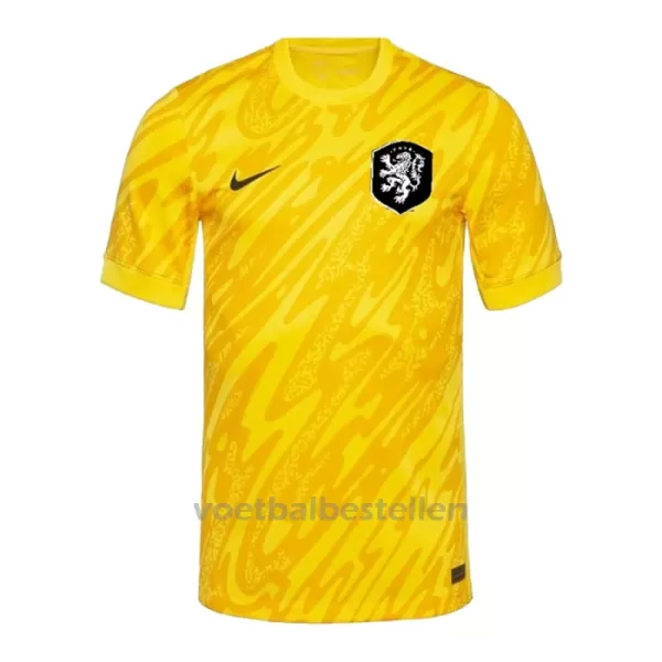 Nederland Doelman Shirt EK 2024 Geel