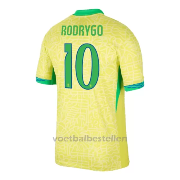 Brazilië Rodrygo Goes 10 Thuisshirt 2024