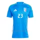 Italië Alessandro Bastoni 23 Thuisshirt EK 2024