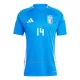 Italië Federico Chiesa 14 Thuisshirt EK 2024