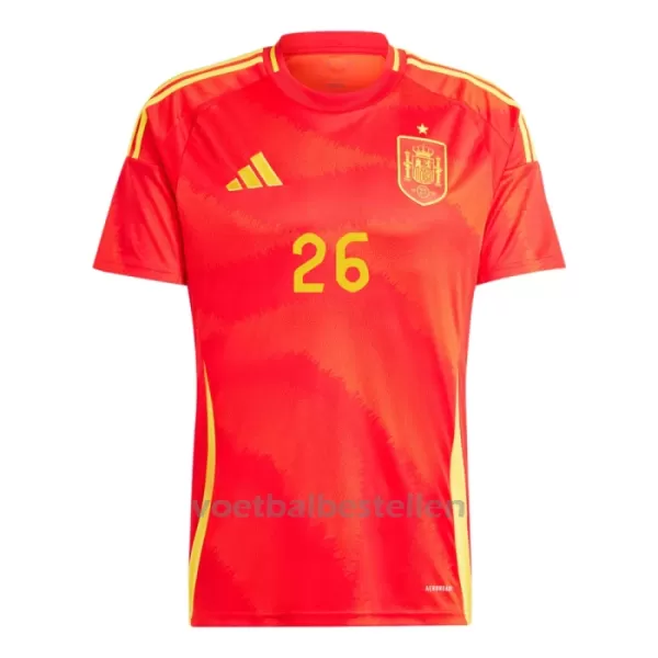 Spanje Pedri 26 Thuisshirt EK 2024