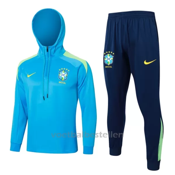 Brazilië Trainingssweaterset met Capuchon Kinderen 24/25 Blauw