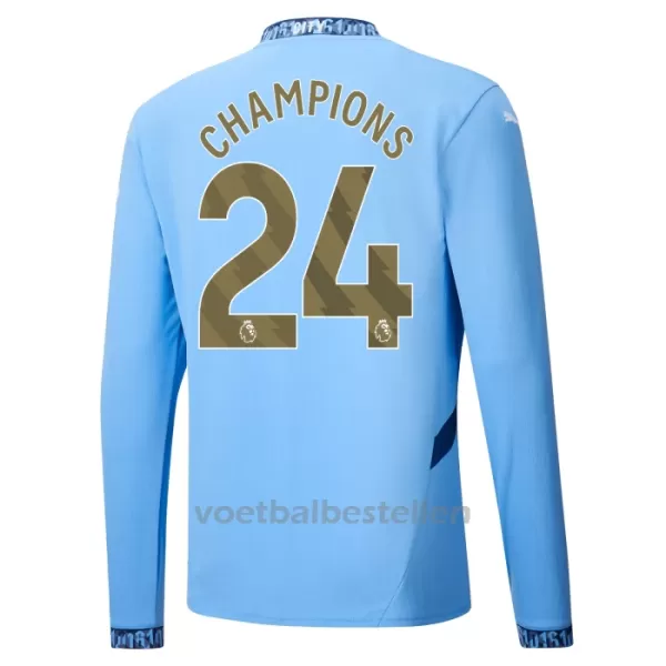 Manchester City Champions 24 Thuisshirt 24/25 Lange Mouwen