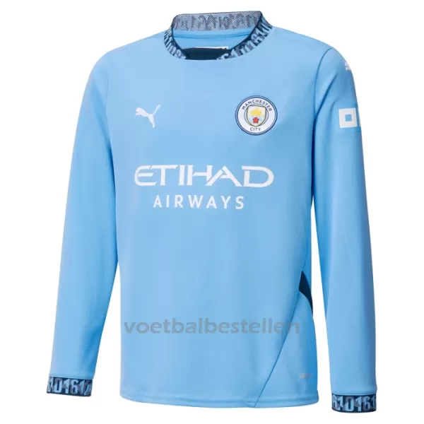 Manchester City Champions 24 Thuisshirt 24/25 Lange Mouwen