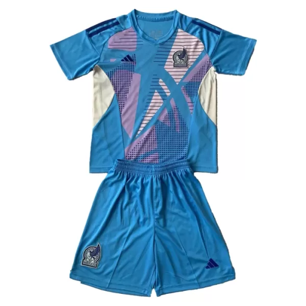 Mexico Doelman Tenue Kinderen 2024 Blauw