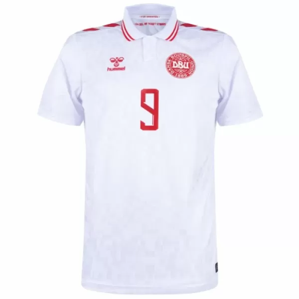 Denemarken Rasmus Højlund 9 Thuisshirt EK 2024