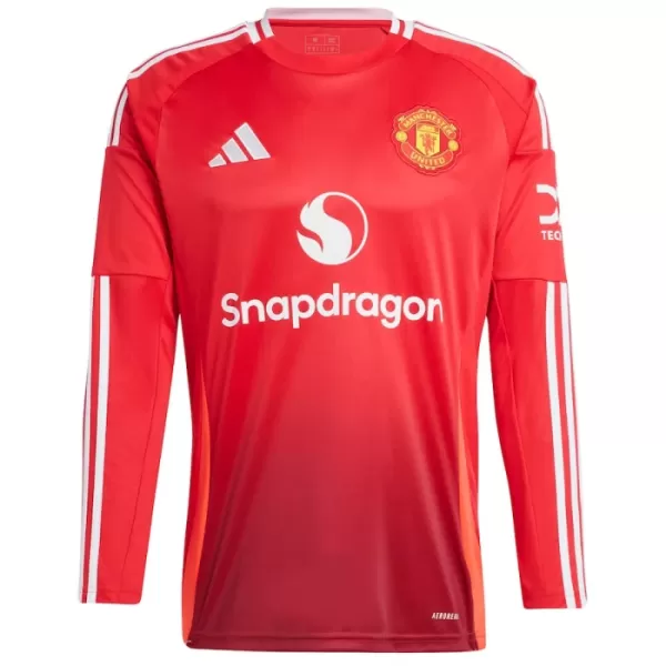 Manchester United Bruno Fernandes 8 Thuisshirt 24/25 Lange Mouwen