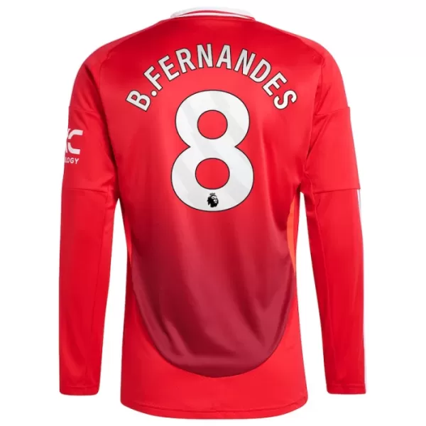 Manchester United Bruno Fernandes 8 Thuisshirt 24/25 Lange Mouwen