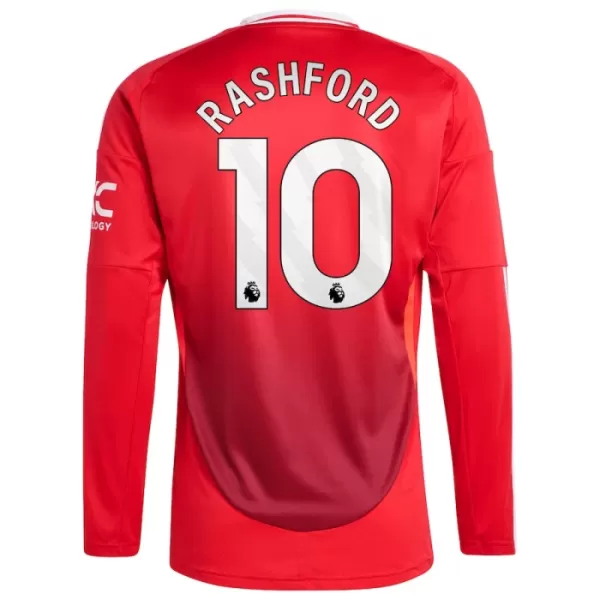 Manchester United Marcus Rashford 10 Thuisshirt 24/25 Lange Mouwen