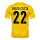 Portugal Diogo Costa 22 Doelman Shirt EK 2024 Geel