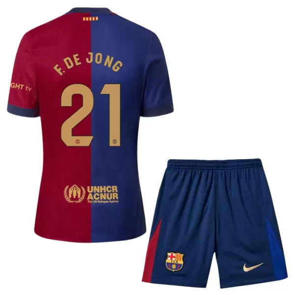 FC Barcelona Frenkie de Jong 21 Thuistenue Kinderen 24/25