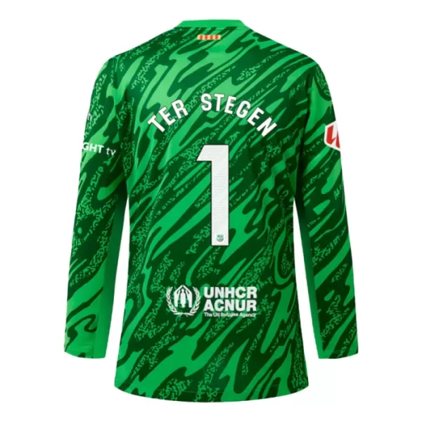 FC Barcelona Marc-André ter Stegen 1 Doelman Thuisshirt 24/25 Lange Mouwen