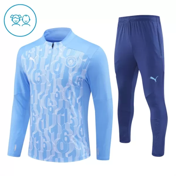 Manchester City Trainingssweaterset Kinderen 24/25 Blauw