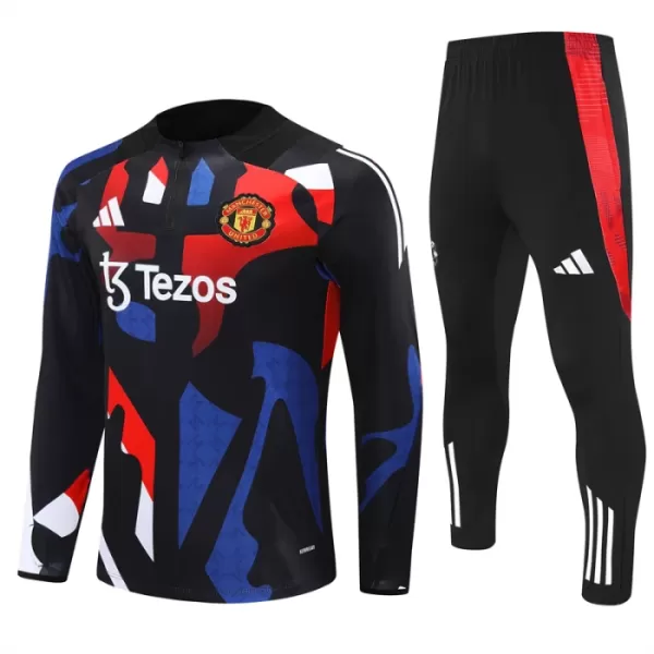 Manchester United Trainingssweaterset 24/25 Zwart