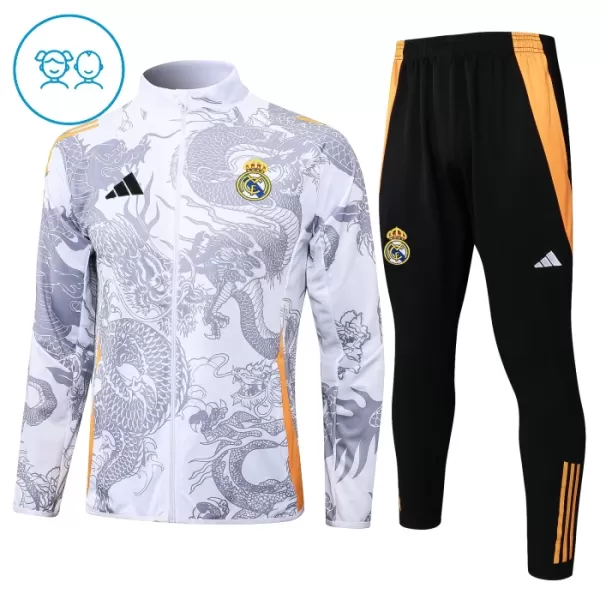 Real Madrid Trainingsjack Pak Kinderen Dragon 24/25 Wit