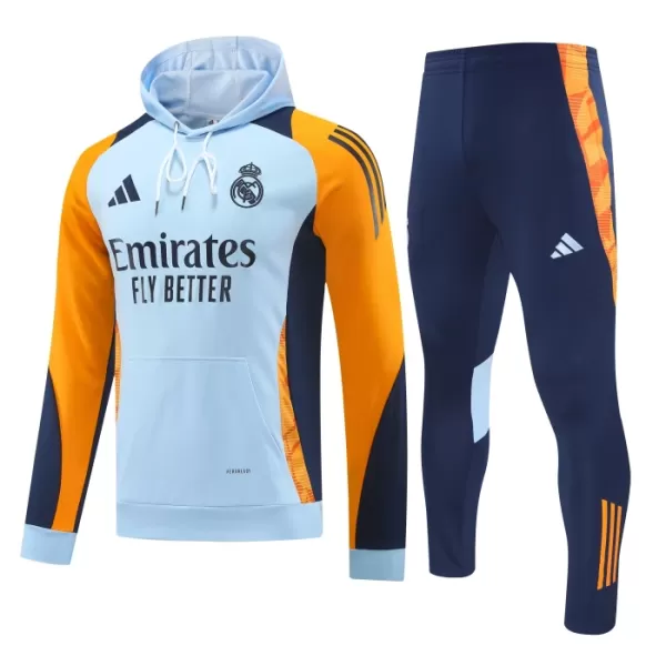 Real Madrid Trainingssweaterset met Capuchon 24/25 Blauw