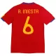 Spanje A. Iniesta 6 2010 Thuisshirt Retro