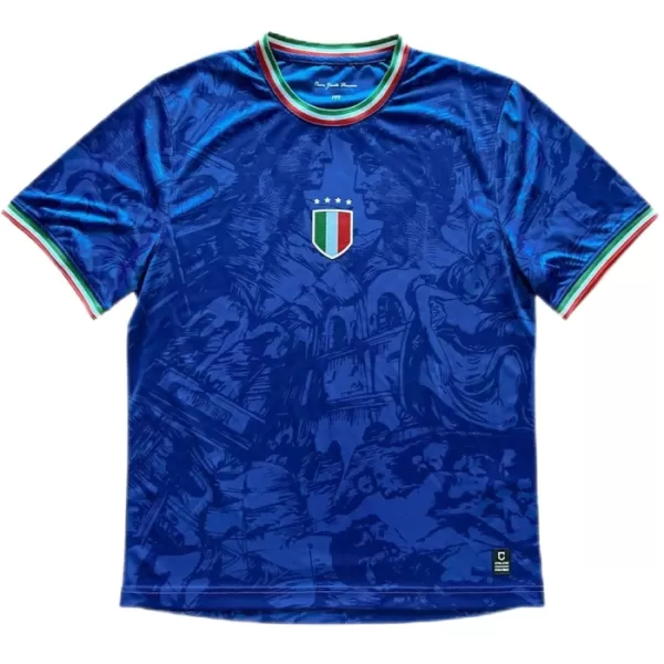 Italië Shirt 2024 Blauw Speciaal